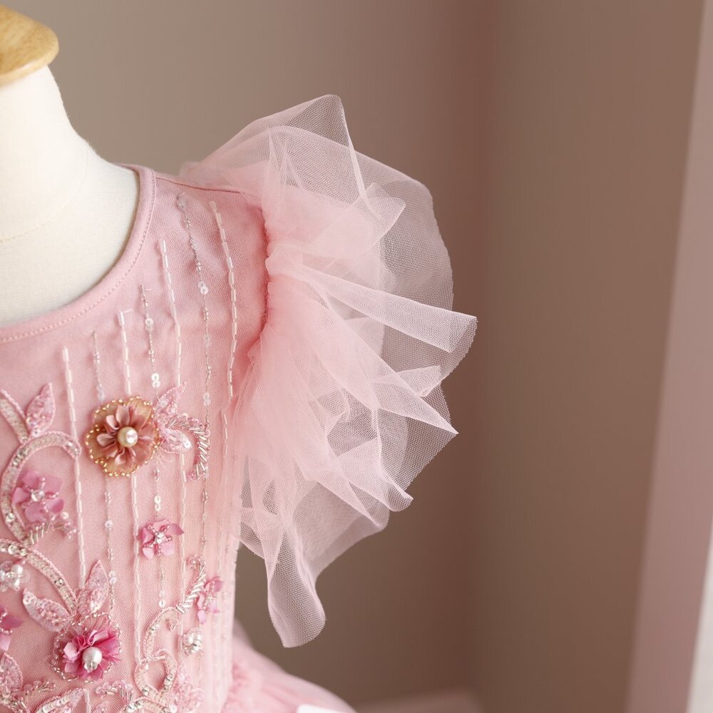 Tutu Du Monde Blush Pink Peach Blossom Tutu Dress Party Portrait Like New - Picture 5 of 8